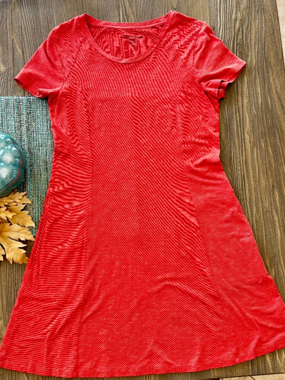 Toad & Co Windmere II T-shirt dress w/ Pockets Orange size Medium